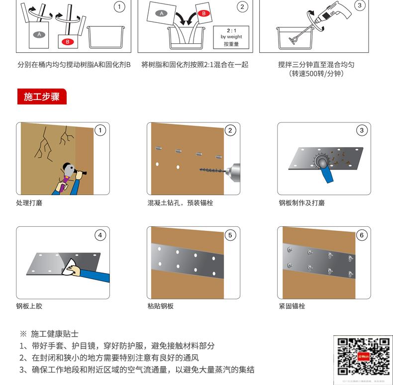 包钢中牟粘钢加固施工过程